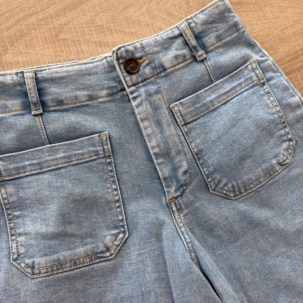 Bagatelle women’s Classic Blue Cropped Wide-Leg Women Jeans size 26 - Picture 4 of 5